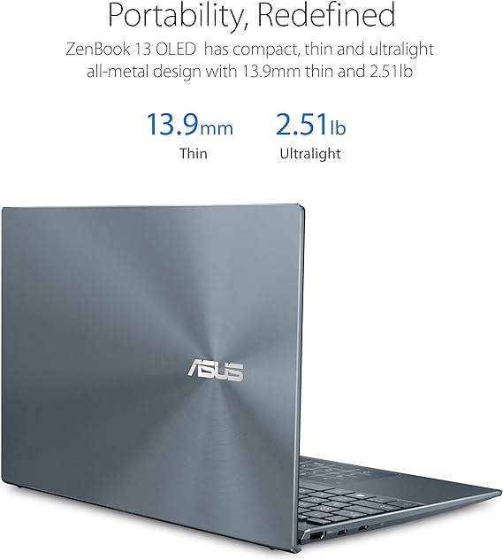 ASUS ZenBook 13 E5-575G-51B laptop with sleek design and powerful performance.